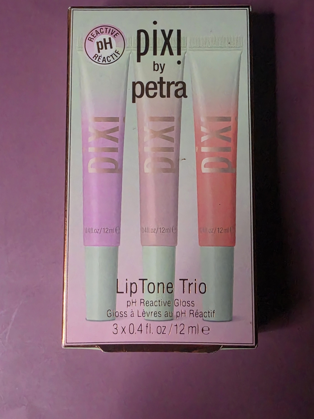 pixi by petra LipTone Trio pH-Reactive Gloss - Pink, Purple, Peach
